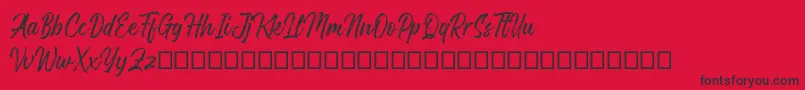 Gosthel Font – Black Fonts on Red Background