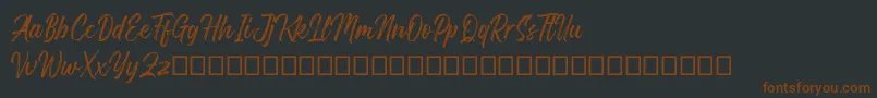 Gosthel Font – Brown Fonts on Black Background