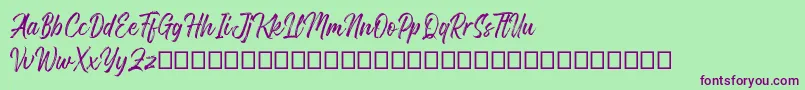 Gosthel Font – Purple Fonts on Green Background