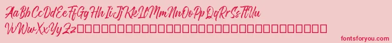 Gosthel Font – Red Fonts on Pink Background