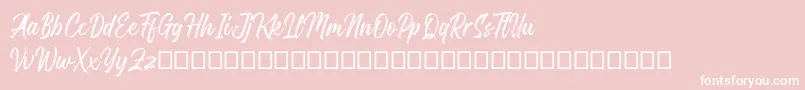 Gosthel Font – White Fonts on Pink Background