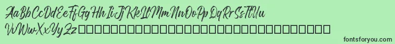 Gosthel Font – Black Fonts on Green Background