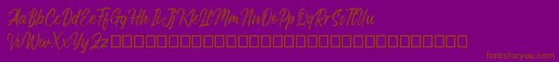 Gosthel Font – Brown Fonts on Purple Background