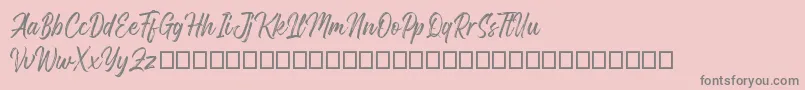 Gosthel Font – Gray Fonts on Pink Background