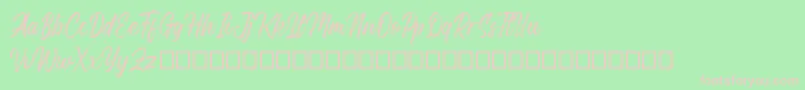 Gosthel Font – Pink Fonts on Green Background