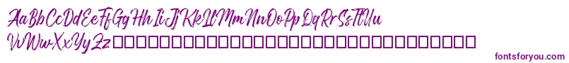 Gosthel Font – Purple Fonts on White Background