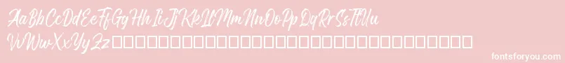 Gosthel Font – White Fonts on Pink Background