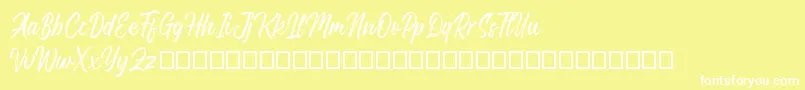 Gosthel Font – White Fonts on Yellow Background