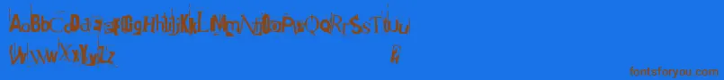 Got Heroin Font – Brown Fonts on Blue Background