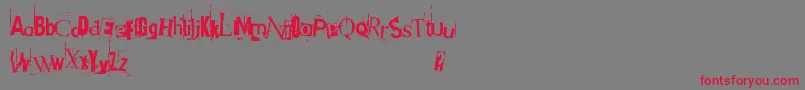 Got Heroin Font – Red Fonts on Gray Background