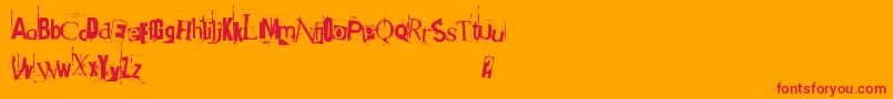 Got Heroin Font – Red Fonts on Orange Background