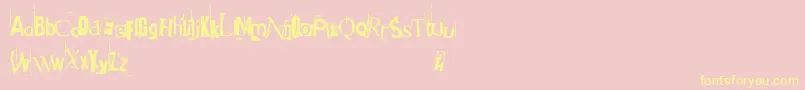Got Heroin Font – Yellow Fonts on Pink Background