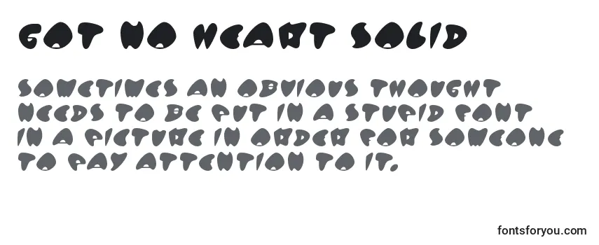 Schriftart Got no heart solid