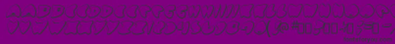 got no heart Font – Black Fonts on Purple Background