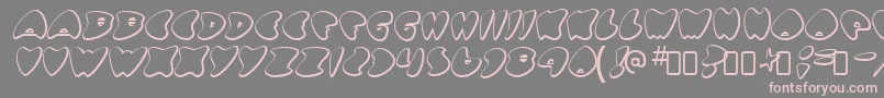 got no heart Font – Pink Fonts on Gray Background