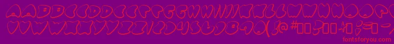 got no heart Font – Red Fonts on Purple Background