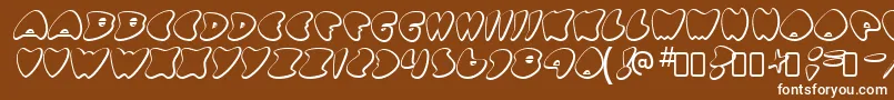 got no heart Font – White Fonts on Brown Background