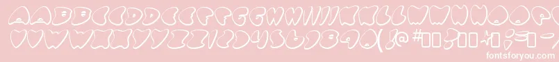 got no heart Font – White Fonts on Pink Background