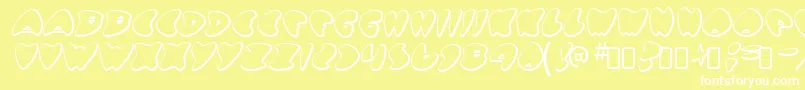 got no heart Font – White Fonts on Yellow Background