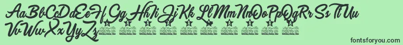 Got to be Real Personal Use Font – Black Fonts on Green Background