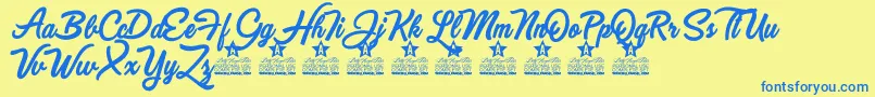 Got to be Real Personal Use Font – Blue Fonts on Yellow Background