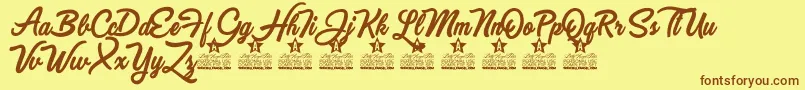 Got to be Real Personal Use Font – Brown Fonts on Yellow Background