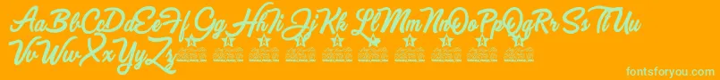 Got to be Real Personal Use Font – Green Fonts on Orange Background