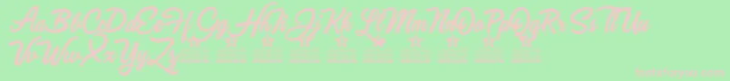 Got to be Real Personal Use Font – Pink Fonts on Green Background