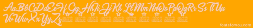 Got to be Real Personal Use Font – Pink Fonts on Orange Background