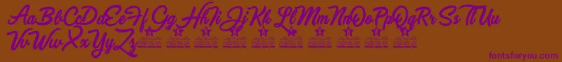 Got to be Real Personal Use Font – Purple Fonts on Brown Background