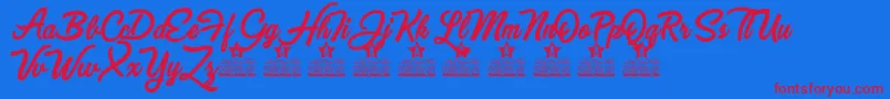 Got to be Real Personal Use Font – Red Fonts on Blue Background