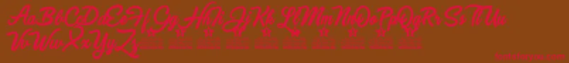 Got to be Real Personal Use Font – Red Fonts on Brown Background