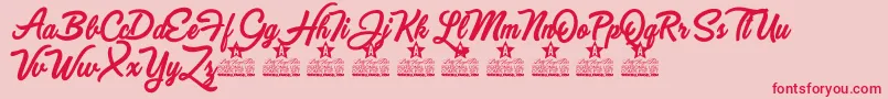 Got to be Real Personal Use Font – Red Fonts on Pink Background