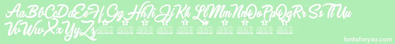Got to be Real Personal Use Font – White Fonts on Green Background