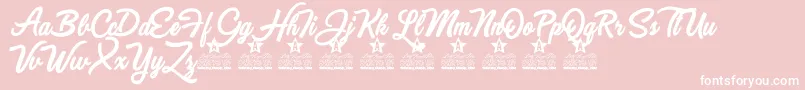 fuente Got to be Real Personal Use – Fuentes Blancas Sobre Fondo Rosa