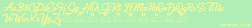 Got to be Real Personal Use Font – Yellow Fonts on Green Background