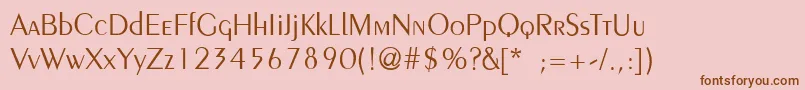 Peignotlight Font – Brown Fonts on Pink Background