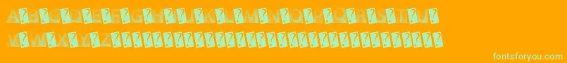 GotFaded Font – Green Fonts on Orange Background