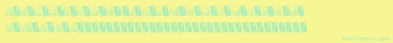 フォントGotFaded – 黄色い背景に緑の文字