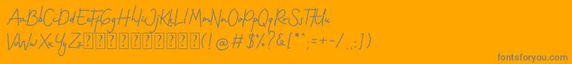 Gothenstone Free Personal Font – Gray Fonts on Orange Background