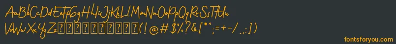 Gothenstone Free Personal Font – Orange Fonts on Black Background