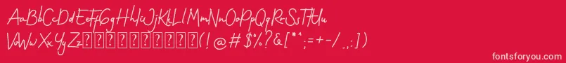 Gothenstone Free Personal Font – Pink Fonts on Red Background