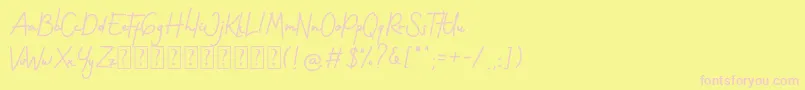 Gothenstone Free Personal Font – Pink Fonts on Yellow Background