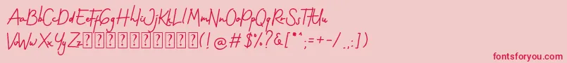 Gothenstone Free Personal Font – Red Fonts on Pink Background