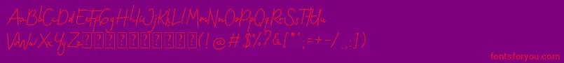 Gothenstone Free Personal Font – Red Fonts on Purple Background