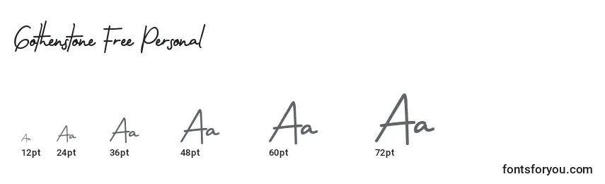 Gothenstone Free Personal Font Sizes