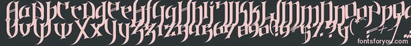 Gothic Love Letters Font – Pink Fonts on Black Background