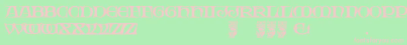 Gothic Manus Font – Pink Fonts on Green Background