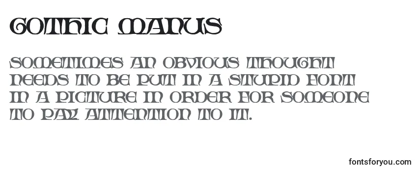 Шрифт Gothic Manus