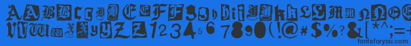 Gothic Punk Font – Black Fonts on Blue Background